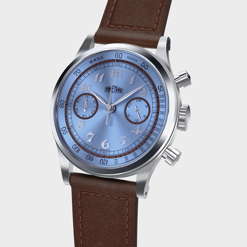 REF. 2201RS7 1940S VINTAGE STYLE CHRONOGRAPH (Glacier Blue)